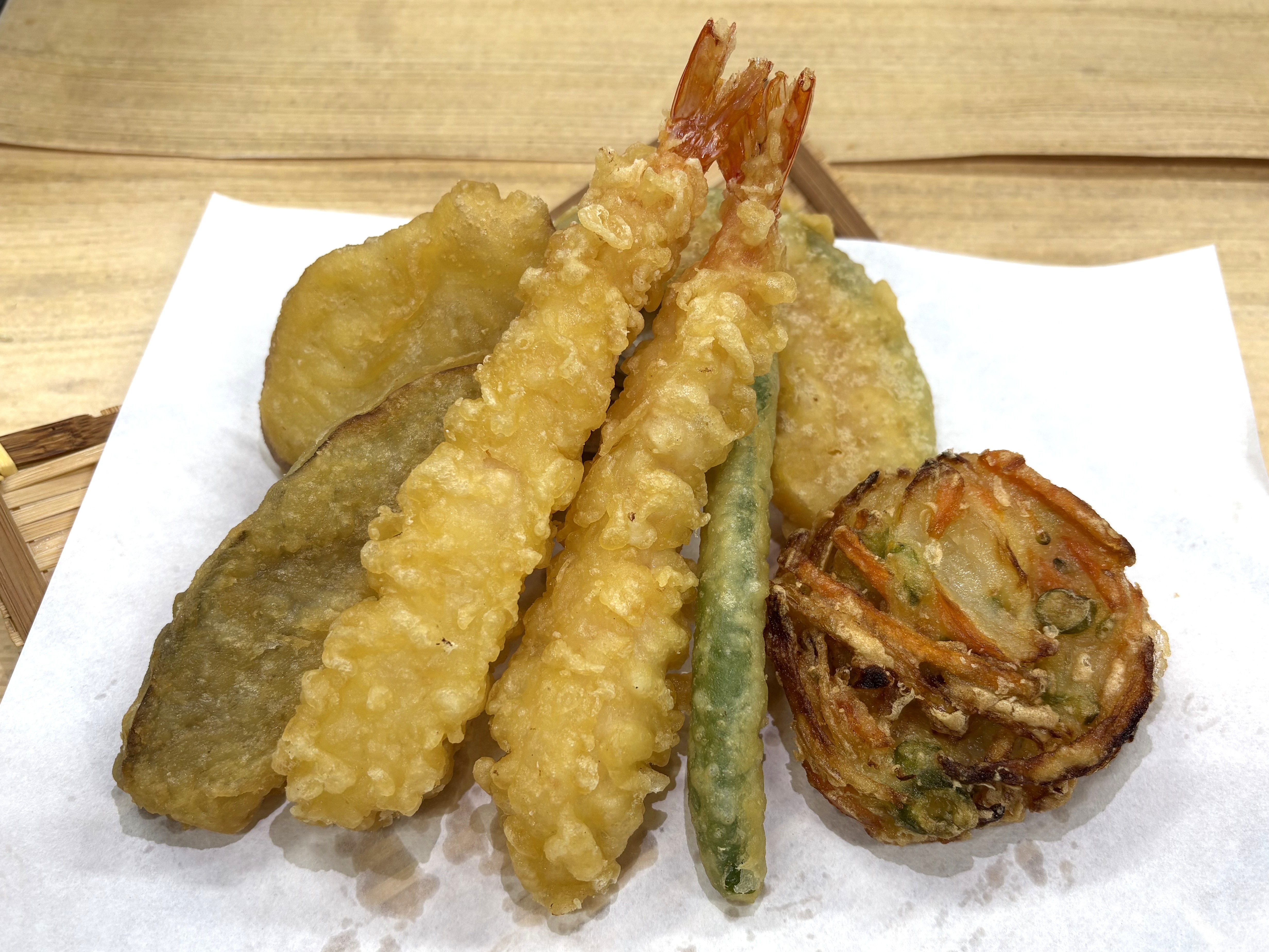 天盛セット②海老・さつま芋・南瓜・いんげん・かき揚げ・茄子