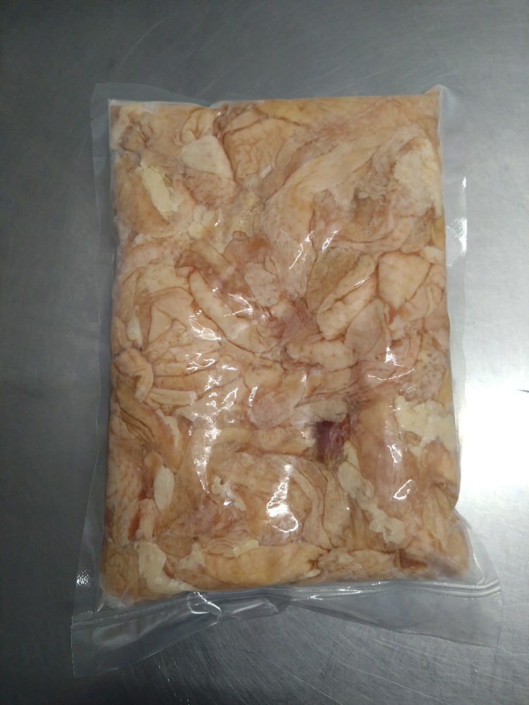 揚げるだけ！国産とり皮唐揚用粉付カット　2kg/袋