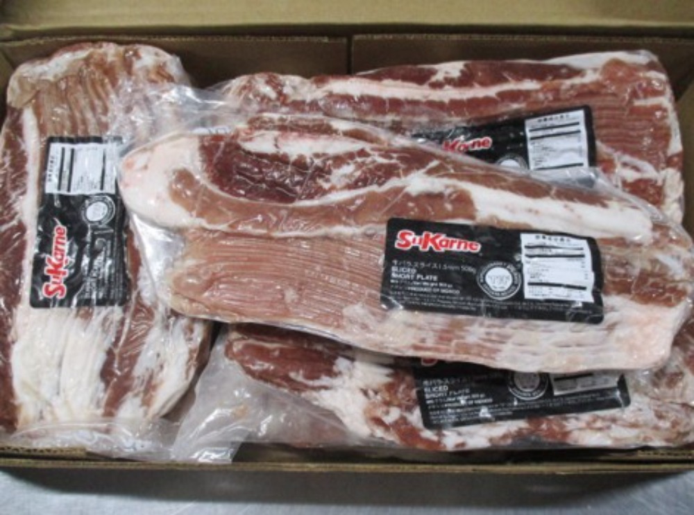 メキシコ産　牛バラ・スライス1.5mm　500ｇ