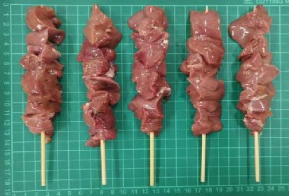 焼き鳥　タイ産冷凍生レバー串60ｇ