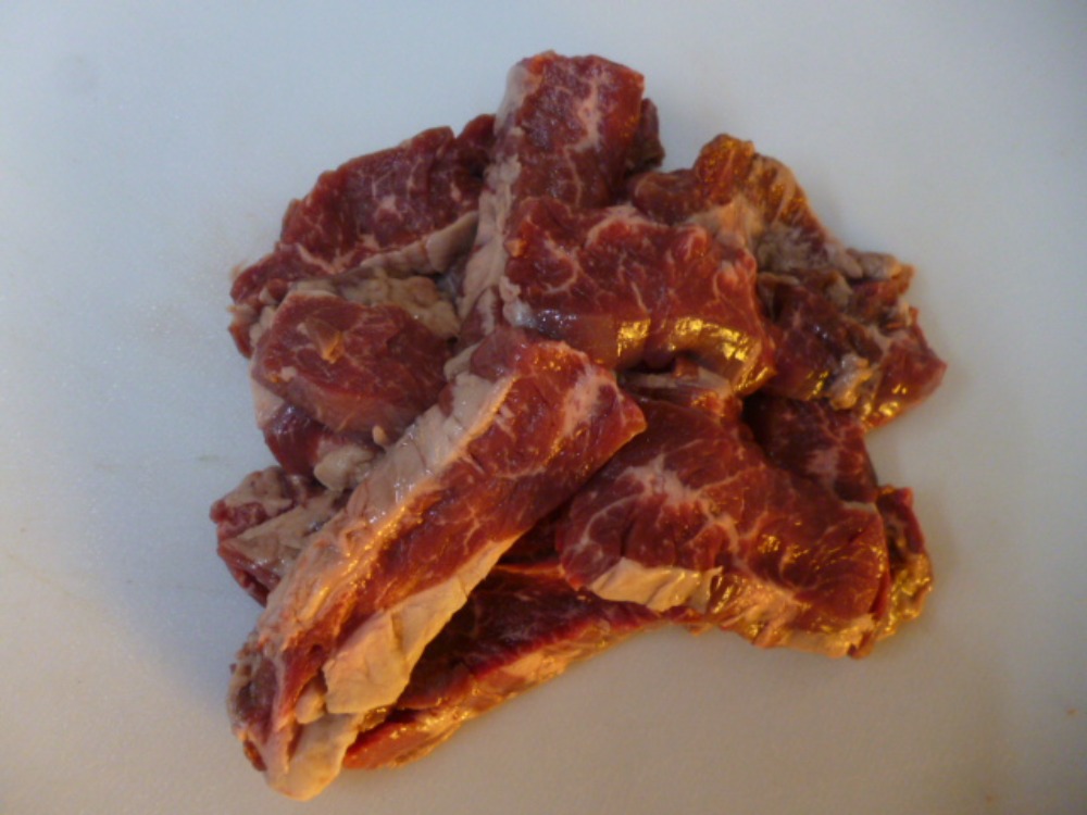 【不定貫】カナダ産　牛ムキハラミカットタレ漬け（アウトサイドスカート）